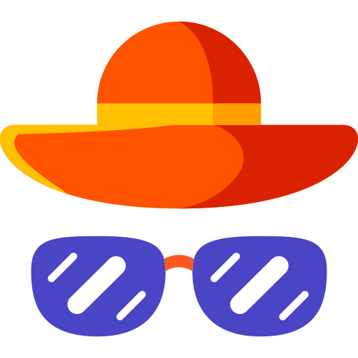 Hat and glasses Generic Flat icon