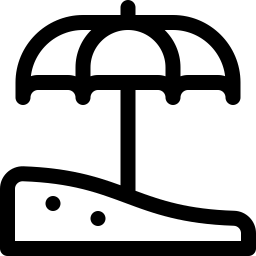 Пляж Basic Rounded Lineal иконка