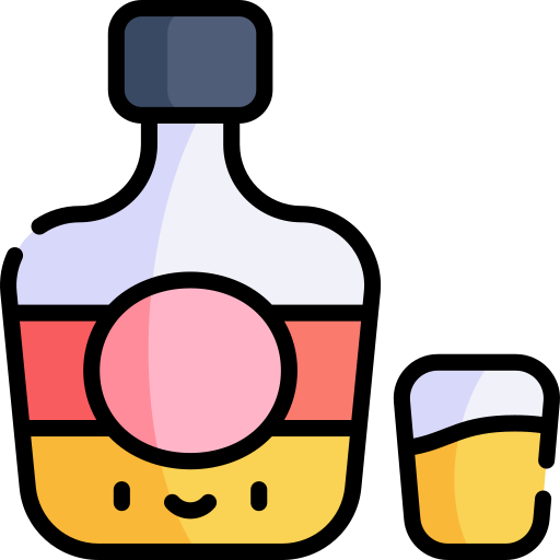 boisson alcoolisée Kawaii Lineal color Icône