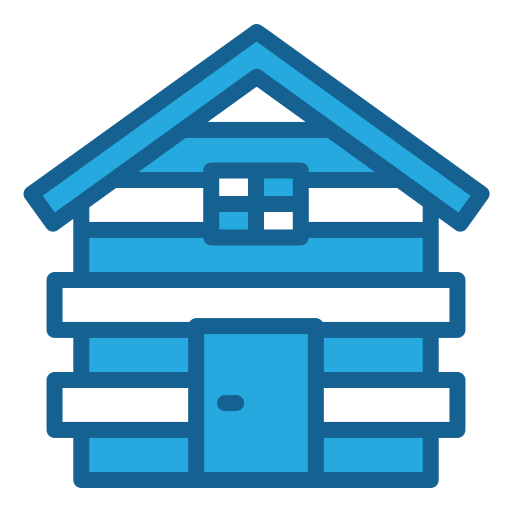 Wooden house Generic Blue icon
