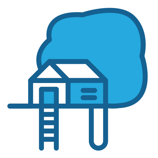 Tree house Generic Blue icon