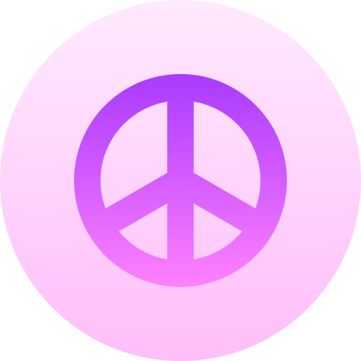 simbolo de paz Basic Gradient Circular icono