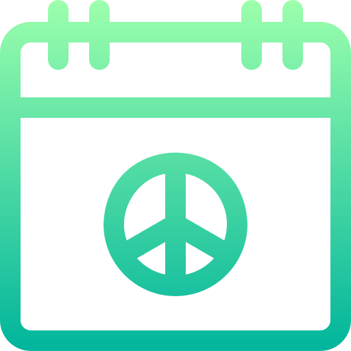 Peace day Basic Gradient Lineal color icon