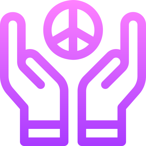 평화 Basic Gradient Lineal color icon
