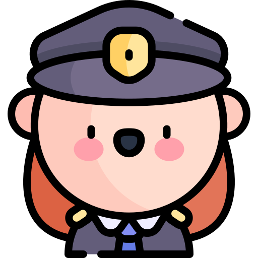 Policewoman Kawaii Lineal color icon