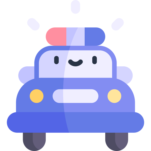 Police car Kawaii Flat icon