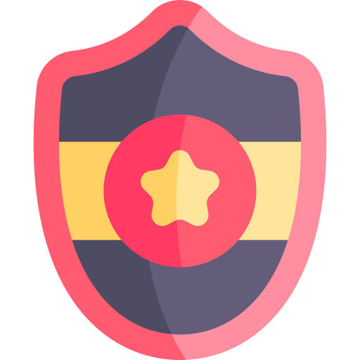 Police badge Kawaii Flat icon