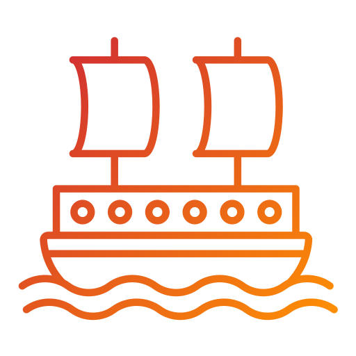 Пиратский корабль Generic Gradient иконка