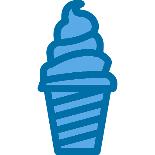 Ice cream cup Generic Blue icon