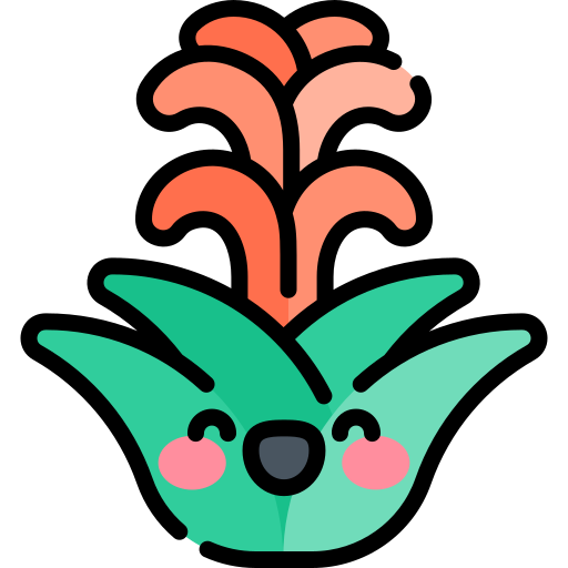 Bromeliad Kawaii Lineal color icon