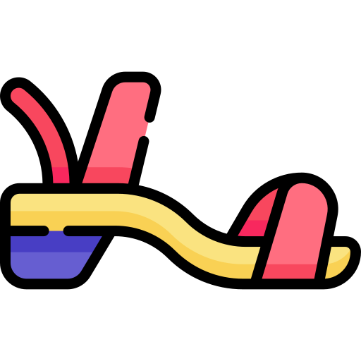 sandalen Kawaii Lineal color icoon