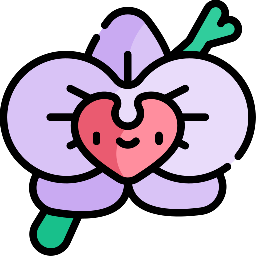 Orchid Kawaii Lineal color icon