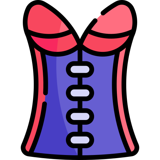 corsetto Kawaii Lineal color icona