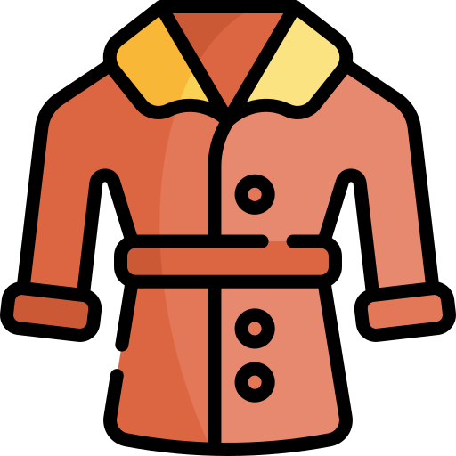 abrigo Kawaii Lineal color icono