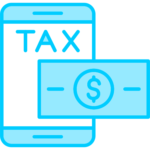 Online tax Generic Blue icon