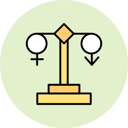 Gender equality Generic Outline Color icon