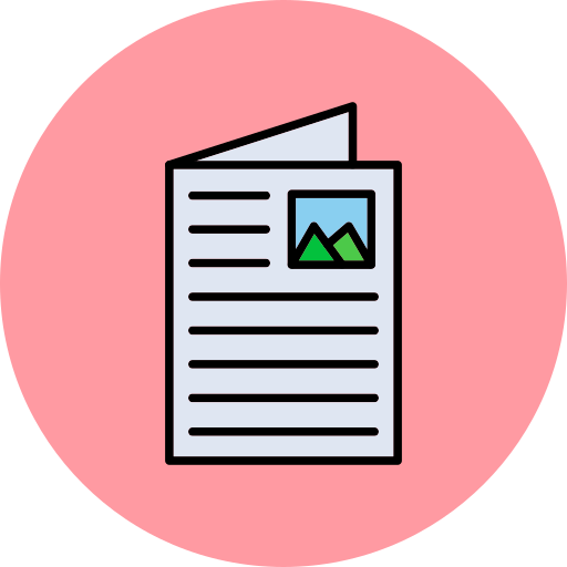 flyer Generic Outline Color icon