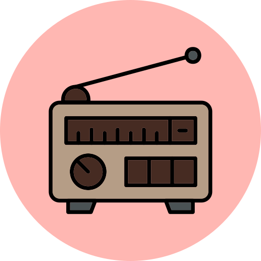 radio Generic Outline Color ikona