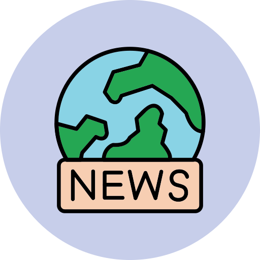 세계 뉴스 Generic Outline Color icon