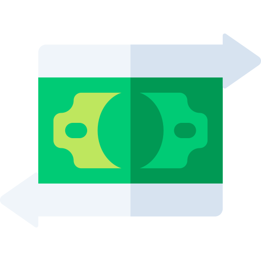 transfer pieniędzy Basic Rounded Flat ikona