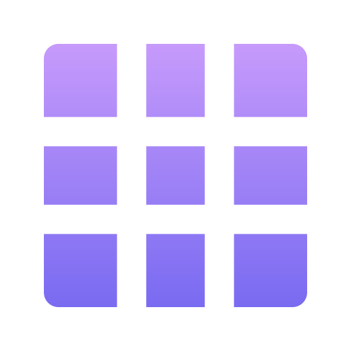 Grid Generic Flat Gradient icon