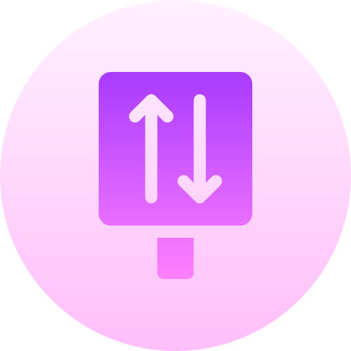 señal de tráfico Basic Gradient Circular icono