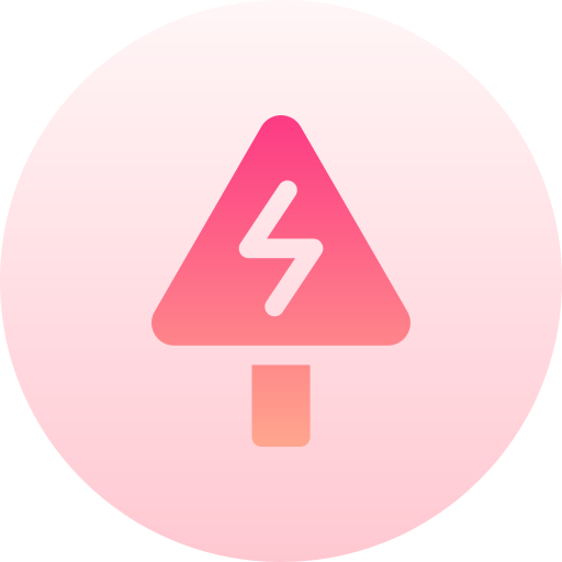 High voltage Basic Gradient Circular icon