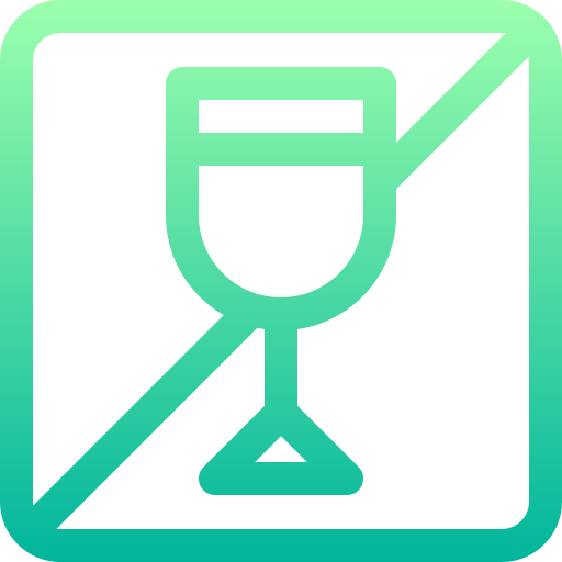 No alcohol Basic Gradient Lineal color icon