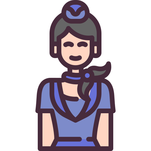 Air hostess Generic Outline Color icon