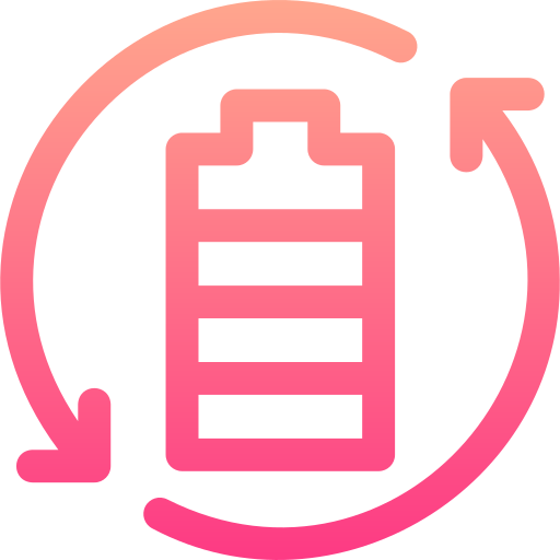 bateria Basic Gradient Lineal color ikona