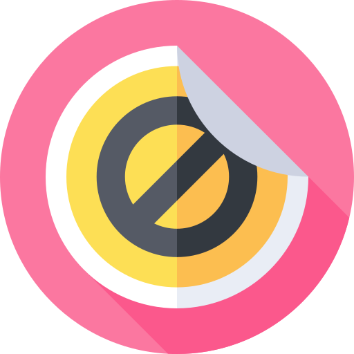 sticker Flat Circular Flat icoon
