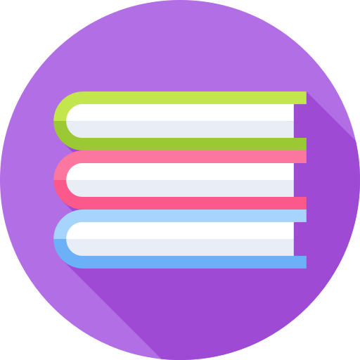 książki Flat Circular Flat ikona