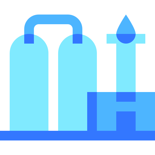 refinería de petróleo Basic Sheer Flat icono