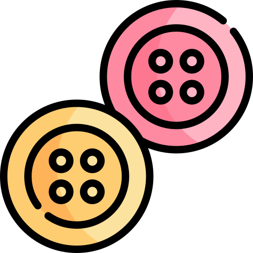 botões Kawaii Lineal color Ícone