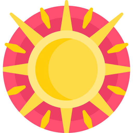 Солнце Detailed Flat Circular Flat иконка