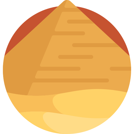 Pyramids Detailed Flat Circular Flat icon