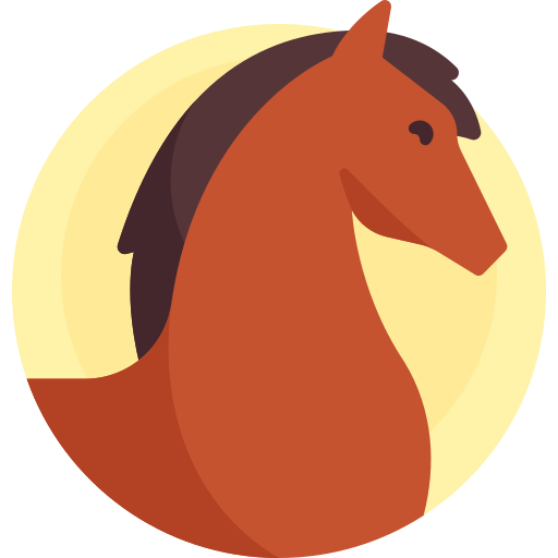 Horse Detailed Flat Circular Flat icon
