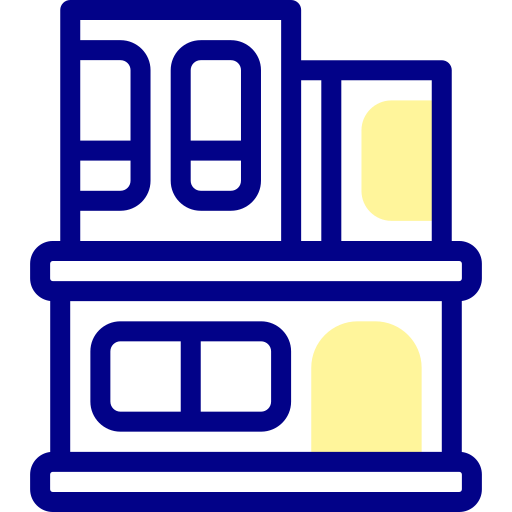 財産 Detailed Mixed Lineal color icon
