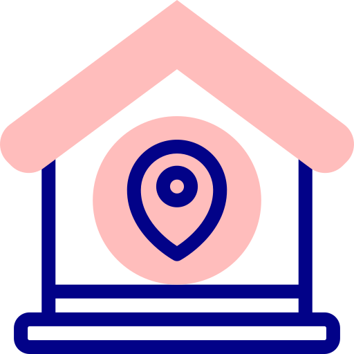 Location pin Detailed Mixed Lineal color icon