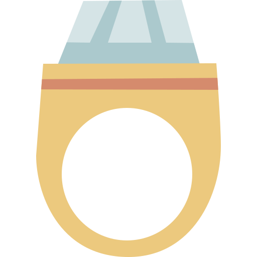 ring Cartoon Flat icoon