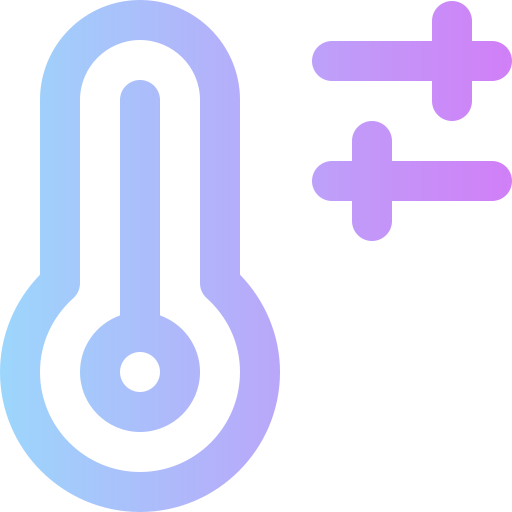 Thermometer Super Basic Rounded Gradient icon