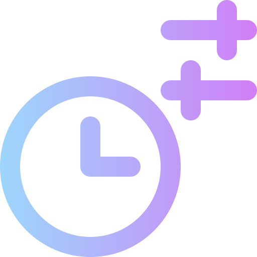 時間 Super Basic Rounded Gradient icon