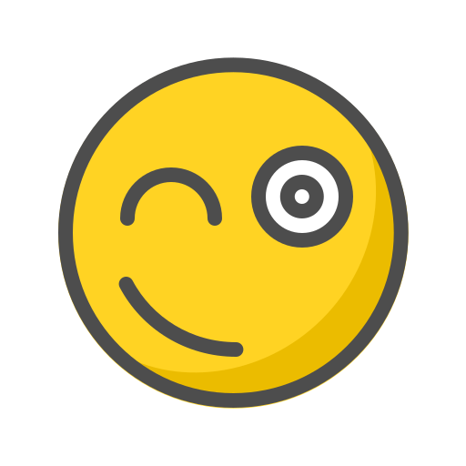 Winking Generic Outline Color icon