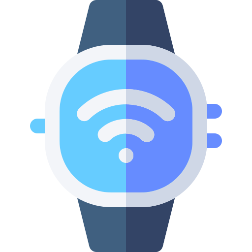 slimme horloge Basic Rounded Flat icoon