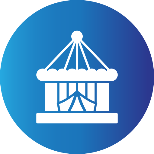 Circus tent Generic Blue icon