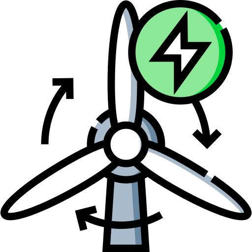 풍력 에너지 Detailed Straight Lineal color icon