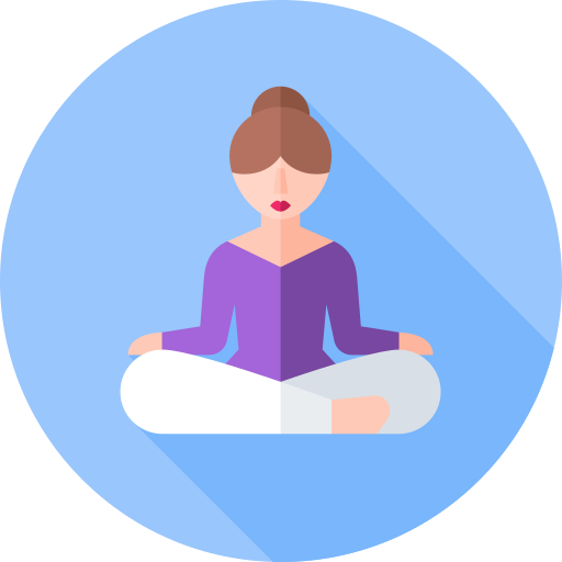 瞑想 Flat Circular Flat icon