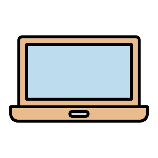 computadora portátil Generic Outline Color icono