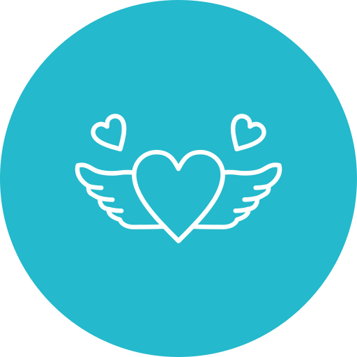 Heart wings Generic Flat icon