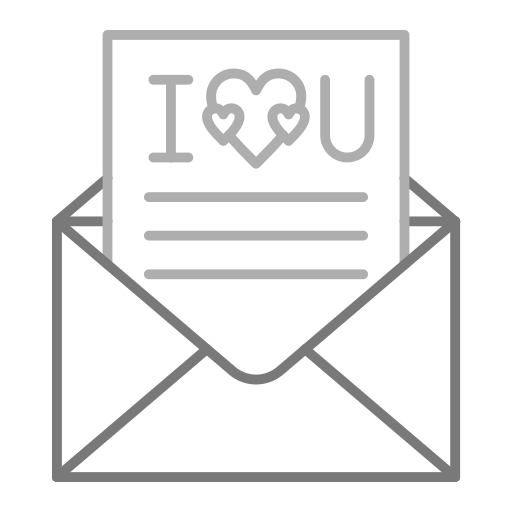 Love letter Generic Grey icon